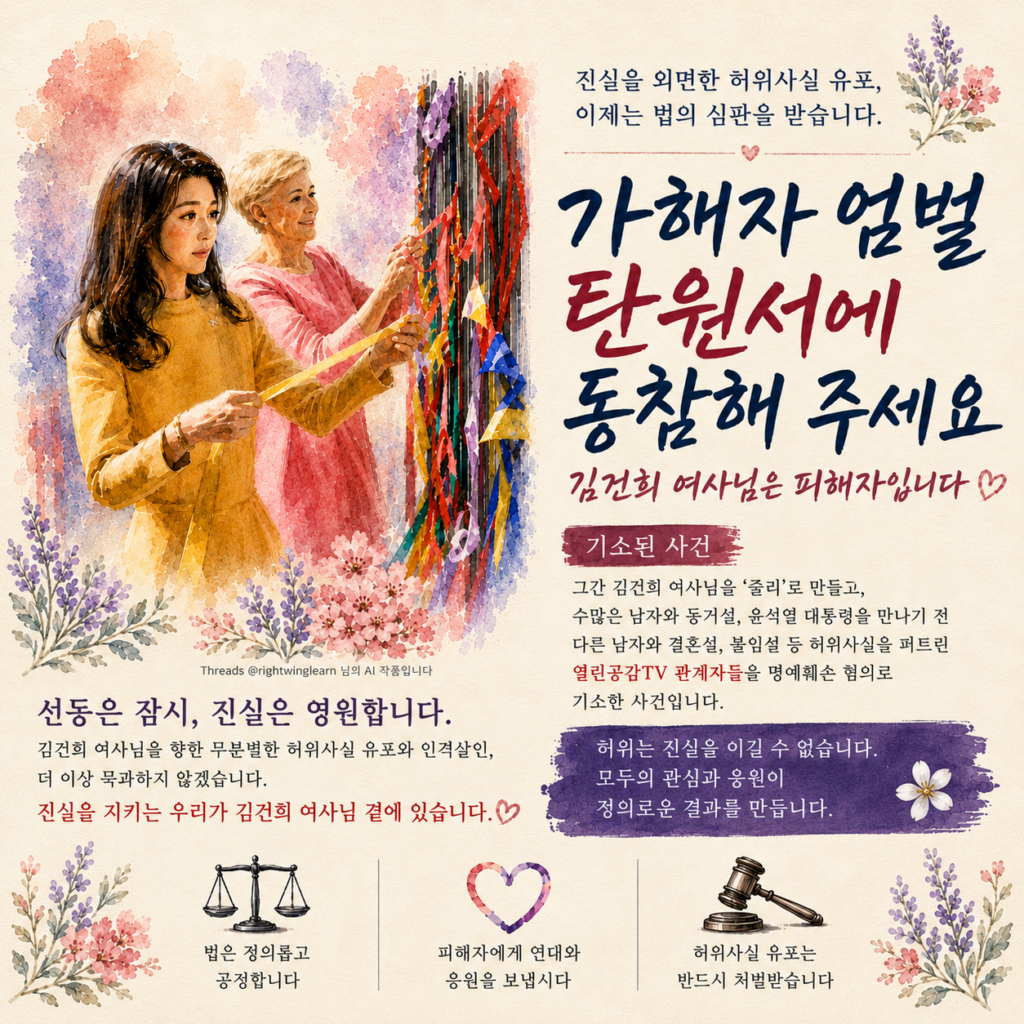 응원집회 포스터
